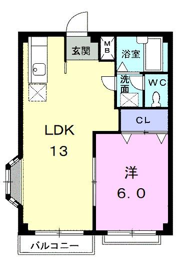 コーポサケンⅡ（204） 間取り図画像
