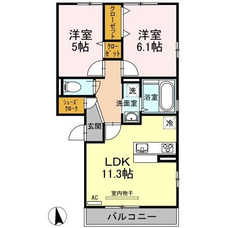 リル インフィニティ（206） 間取り図画像