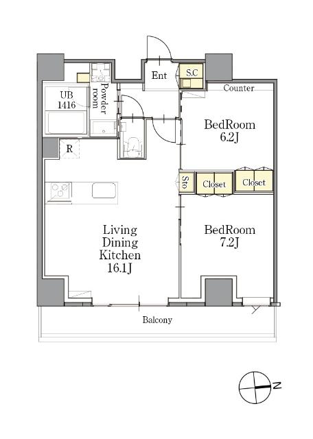 ＣＬＡＳＳＥＵＭ（クラシアム）仙台新寺通 間取り図画像