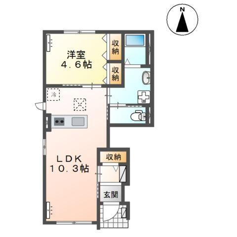 アインタウゼント 間取り図画像