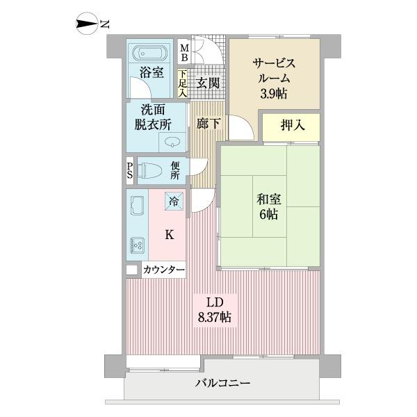 ロイヤルパレス大町（0802） 間取り図画像