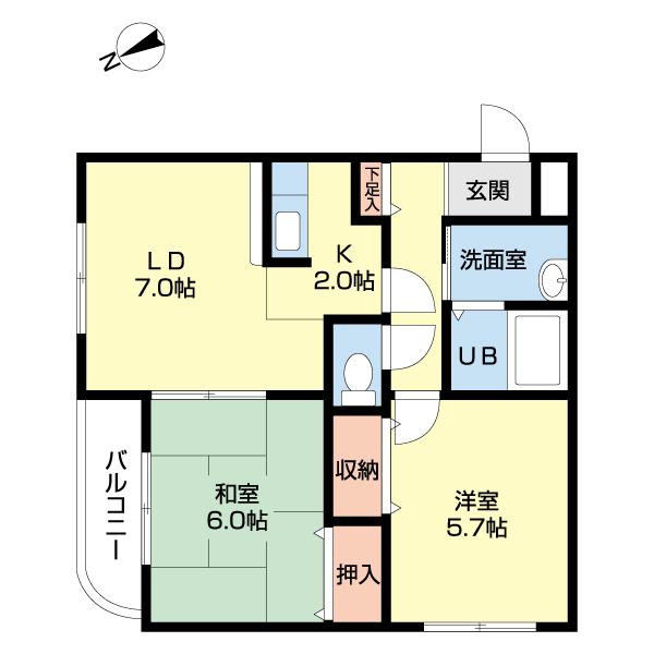 αＮＥＸＴ八軒（0205） 間取り図画像
