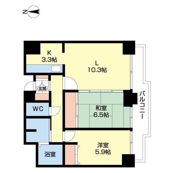 オ・ドミール北１９条 間取り図画像