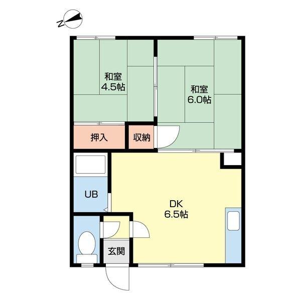 フラワーハイツＢ 間取り図画像