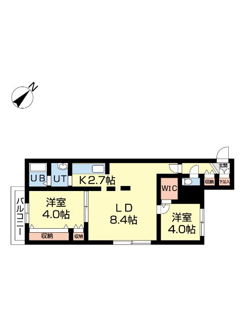 ラコーザ豊平ＷＥＳＴ 間取り図画像