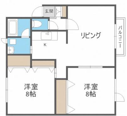 オークヒルズA（105） 間取り図画像