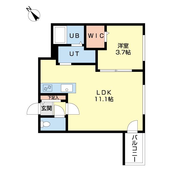 Ｌｅ　ｓｕｃｒｅ豊平公園 間取り図画像