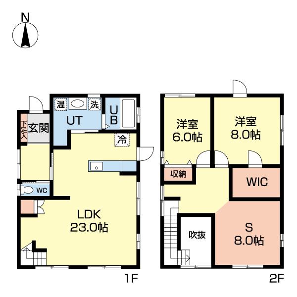 大曲緑ヶ丘戸建（1） 間取り図画像