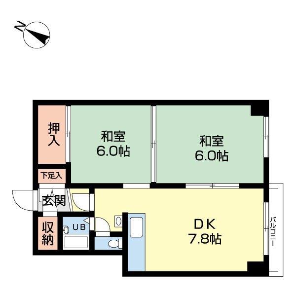 南郷丘ハイツ 間取り図画像