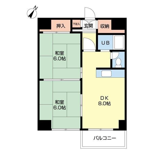 南郷丘ハイツ 間取り図画像