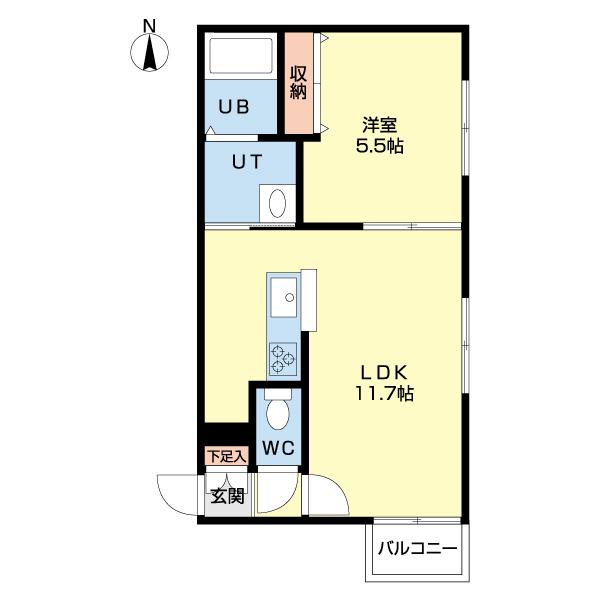 TONY TOWER KITAHIROSHIMA（205） 間取り図画像