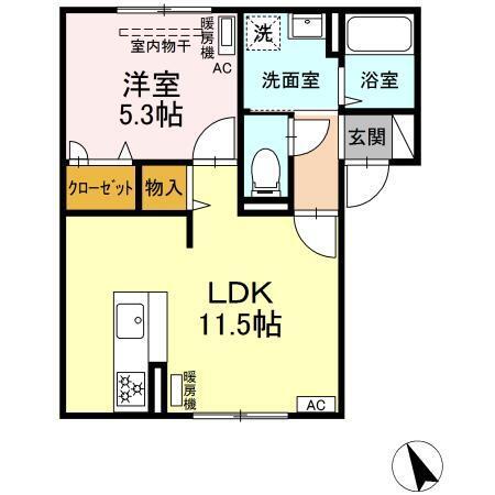 with sky K（203） 間取り図画像