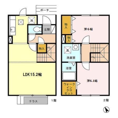 メゾンドール（D） 間取り図画像