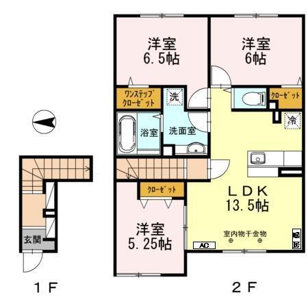 B-シャルマンⅠ（202） 間取り図画像