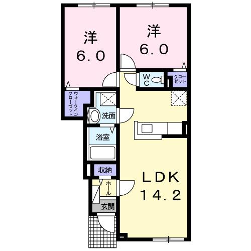 グレイス　クイール（102） 間取り図画像