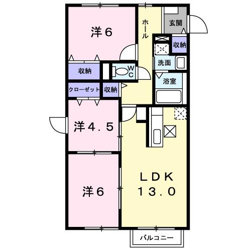 エレガンス宮の森（203） 間取り図画像