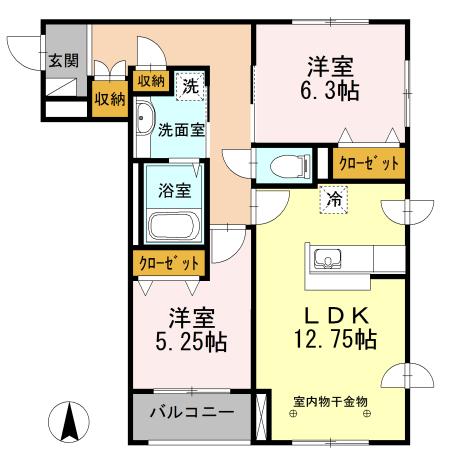 ＭＡＩＳＯＮ　ＬＥＴＩＣＩＡ（505） 間取り図画像