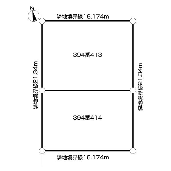 篠路町篠路土地② 区画図
