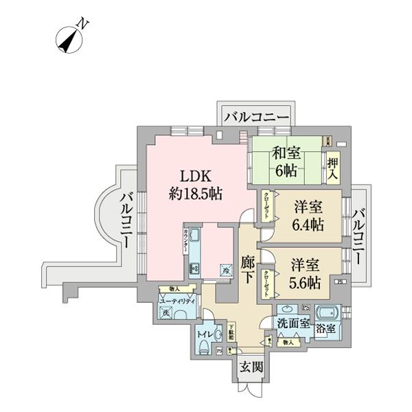 グラン・エスセーナ旭ヶ丘 間取り図画像