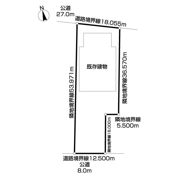 篠路2条6丁目事業用地 区画図
