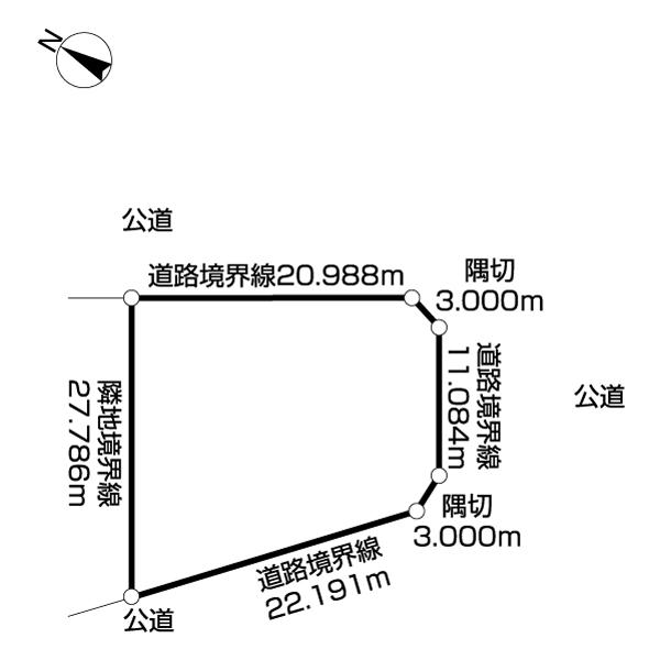富丘3条7丁目土地 区画図