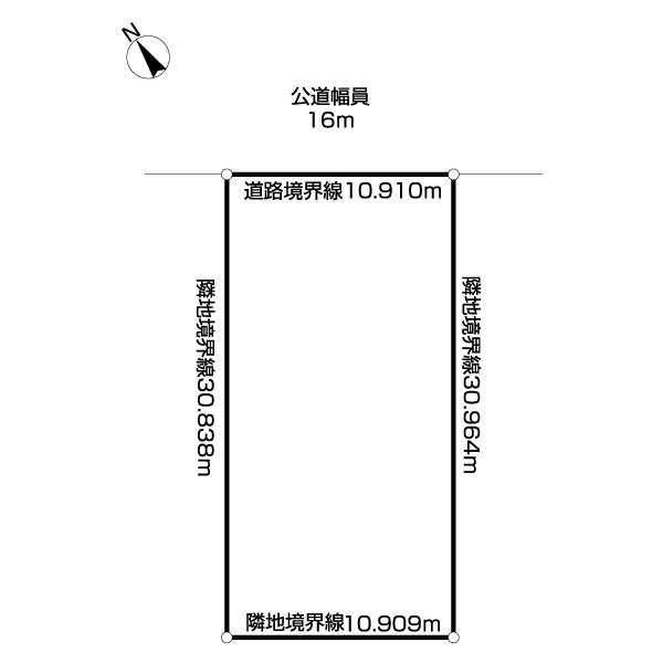 東苗穂10条1丁目土地 区画図