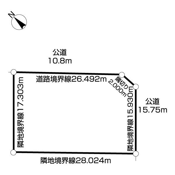太平4条4丁目土地 区画図