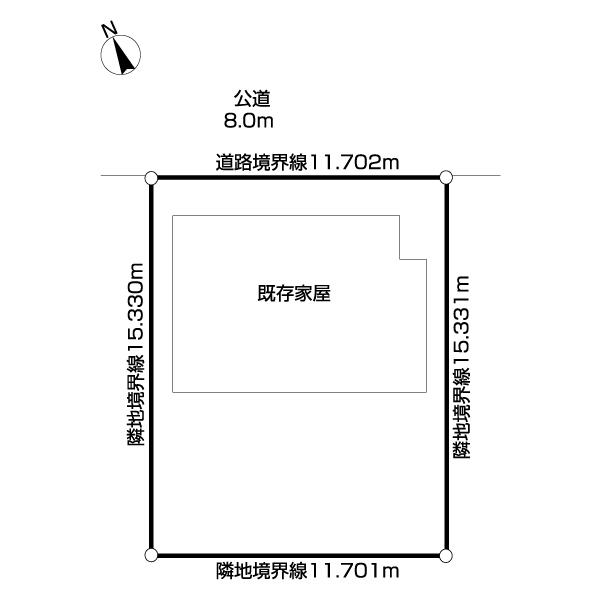 手稲本町5条4丁目戸建付土地 区画図
