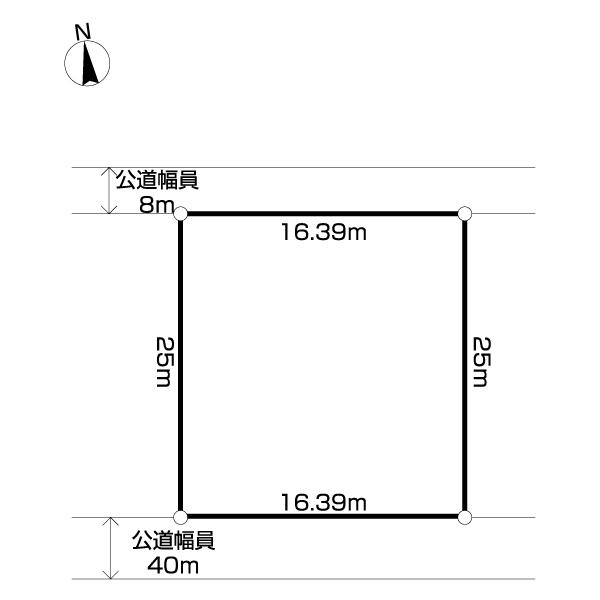 あいの里2条４丁目土地 区画図