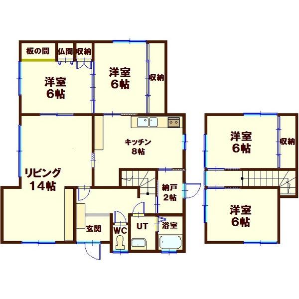 富岡町3丁目29番貸家（1） 間取り図画像