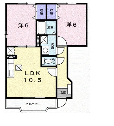 ソル・ビラージュⅡ（101） 間取り図画像