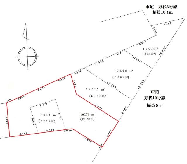 万代町　売土地 区画図
