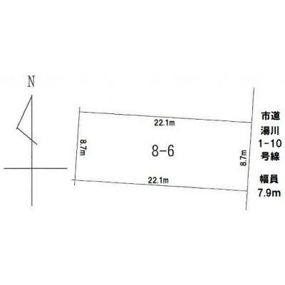 函館市湯川町一丁目　古家付売土地 区画図