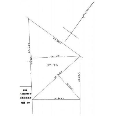 函館市東山1丁目　古家付売土地 区画図