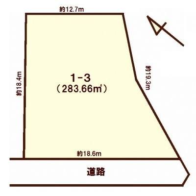 七飯町本町3丁目売土地 区画図