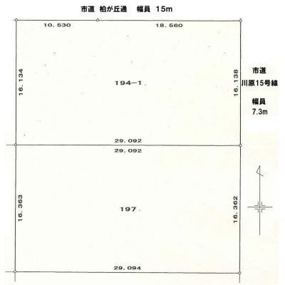 函館市川原町　古家付売土地 区画図