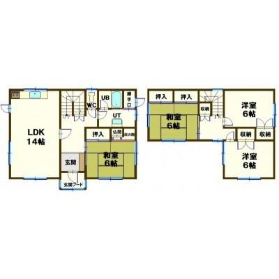 桔梗3丁目16番街区　中古住宅 間取り図画像