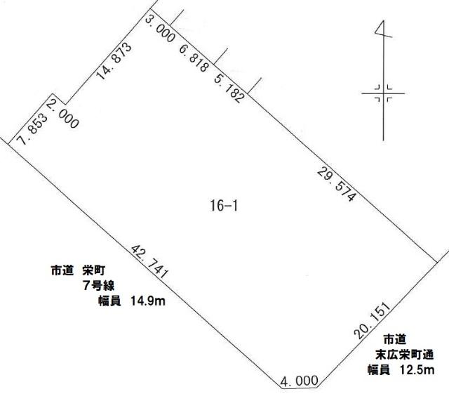 函館市栄町　売土地【現在解体工事中！】 区画図