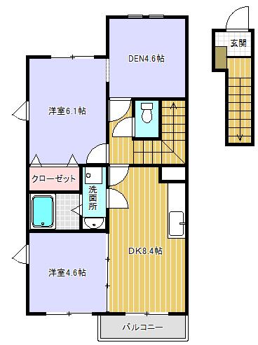カーサ西の宮（203） 間取り図画像