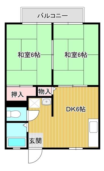 コーポアイリス（206） 間取り図画像