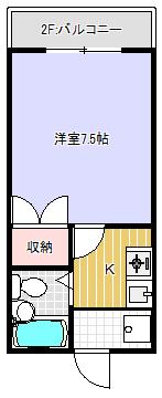コーポ新城（205） 間取り図画像