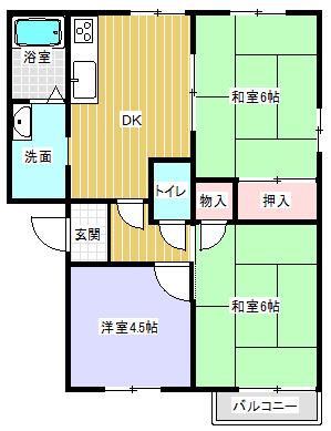 ハイツ双寿（102） 間取り図画像
