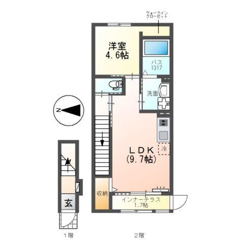 （仮称）甲南町葛木新築アパート 間取り図画像