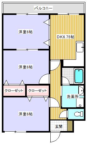 ヴィラ梅ノ井（501） 間取り図画像