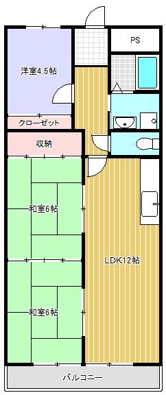 湖南市若竹町マンション 間取り図画像
