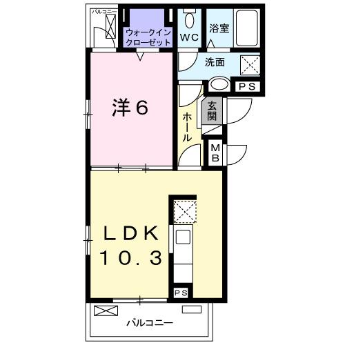 グリーン琥珀甲南Ⅰ（301） 間取り図画像