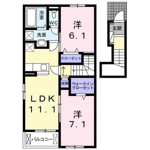グリーン琥珀甲南Ⅱ（204） 間取り図画像