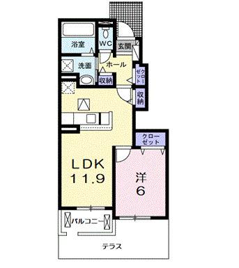 ラビットレジデンス八日市（105） 間取り図画像