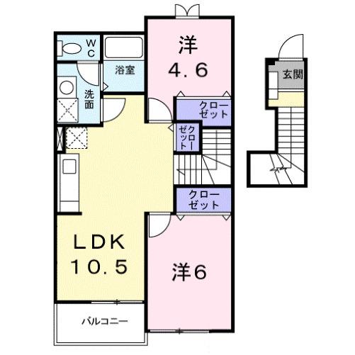 フロントパーク　こうか（203） 間取り図画像