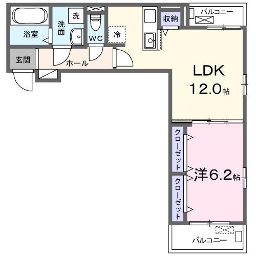 ＧＬ　ｍｉｎａｋｕｃｈｉ　Ⅱ（202） 間取り図画像